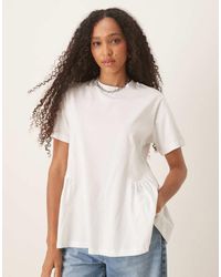 ASOS - Oversized T-shirt With Ruched Peplum Detail - Lyst