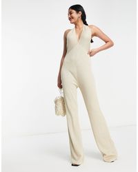 & Other Stories Belted V-cut Jumpsuit in Pink | Lyst