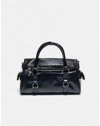 Stradivarius - Borsa Bowling A Tracolla Con Zip Nera - Lyst