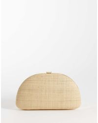 Mango - Woven Clutch Bag - Lyst