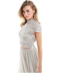 Beauut - Embellished Top Co-ord With Open Back - Lyst