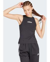 adidas Originals - Essentials Linear Slim Cotton Tank Top - Lyst