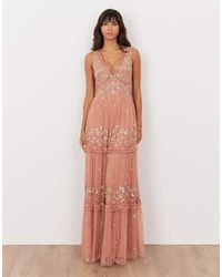 Maya - Embellished Sleeveless Maxi Dress - Lyst