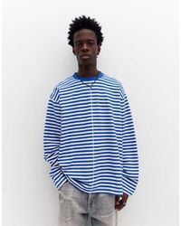 Pull&Bear - Long-sleeve Striped T-shirt - Lyst
