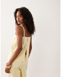 ASOS - Square Neck Cami Top Co-ord With Back Button Detail - Lyst