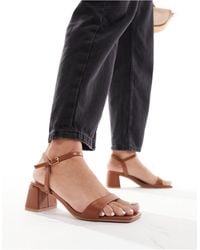 Glamorous - Low Block Heeled Sandals - Lyst