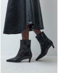 Tony Bianco - Estelle Curved Kitten Heel Ankle Boots - Lyst