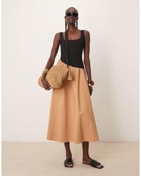 ASOS - Square Neck Hybrid Maxi Sundress With Asymmetric Dropped Waist - Lyst