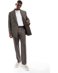 ASOS - Wool Look Straight Leg Suit Trousers - Lyst