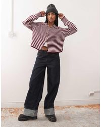 Collusion - Knitted Stripe Raglan Cardi - Lyst