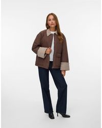 Vero Moda - Sissy Gewatteerd Jack Met Trekkoord En Verlaagde Schouders - Lyst