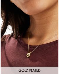 Accessorize - Z collection - collier avec pendentif larme en plaqué or - Lyst
