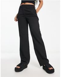 ONLY - Straight Leg Tailored Trousers - Lyst