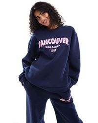 ASOS - Oversized Sweatshirt Met Grafische Vancouver-Print - Lyst