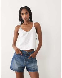 Mango - Teen 100% Cotton Embellished Halterneck Top - Lyst