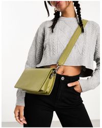 ASOS - Leather Multi Compartment Crossbody Bag - Lyst