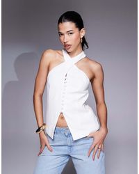 River Island - Halter Neck Waistcoat - Lyst
