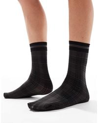 Pretty Polly - Tartan Sheer Socks - Lyst