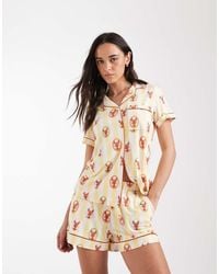 Chelsea Peers - Short Sleeve Jersey Revere And Short Set - Lyst