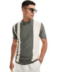 Pull&Bear - Short Sleeve Panel T-shirt - Lyst