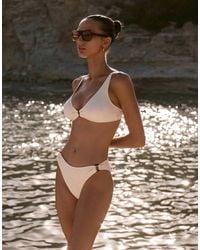 4th & Reckless - Crinkle Ring Detail High Leg Bikini Bottoms Co-Ord - Lyst