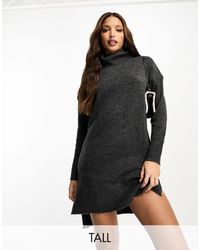 Brave Soul - Tall Ming Knit Roll Neck Sweater Dress - Lyst