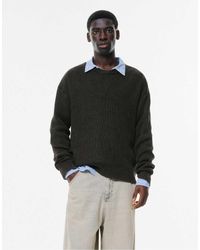 Pull&Bear - Vervaagde Gebreide Sweater Met Acid Wash - Lyst