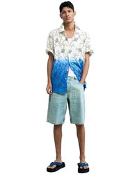 Desigual - Embroidered Ombré Shirt - Lyst