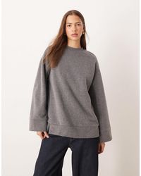 ASOS - Supersoft Split Hem Sweatshirt - Lyst