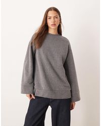ASOS - Supersoft Split Hem Sweatshirt - Lyst