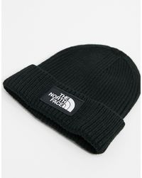 Logo Box Cuffed Beanie in White for Men 