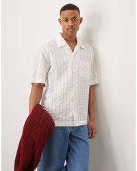 GANT - Resort Revere Collar Short Sleeve Tonal Seersucker Stripe Shirt - Lyst