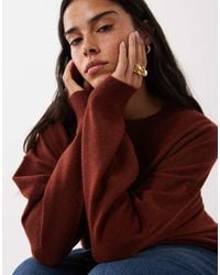 Mango - Round Neck Fine Knit Jumper - Lyst