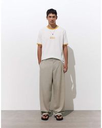 Pull&Bear - Elegante Broek Met Figuurnaden - Lyst