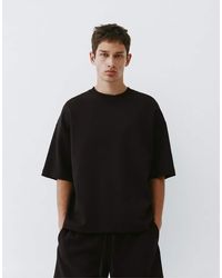 Pull&Bear - Interlock Short Sleeve Heavweight T-shirt - Lyst