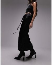 TOPSHOP - Crinkle Wrap Midi Skirt - Lyst