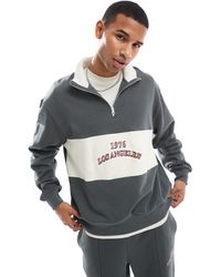 ASOS - Sweat d'ensemble à col zippé avec empiècements contrastants - Lyst