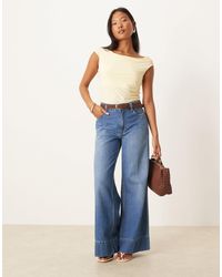 ASOS - Asos design petite – weit geschnittene jeans - Lyst