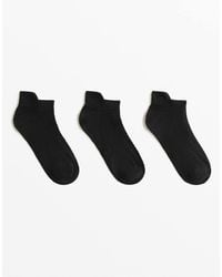 Oysho - 3 Pairs Of Polyamide Blend Sneaker Socks With Heel Tab - Lyst