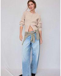 Stradivarius - Raglan Sleeve Knit Cardigan - Lyst
