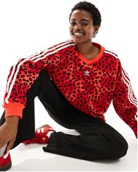adidas Originals - – leopard luxe – sweatshirt - Lyst