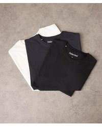 SELECTED - Heavyweight Regular Fit 3 Pack T-shirts - Lyst
