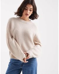 ONLY - Round Neck Rib Knitted Jumper - Lyst