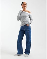 ASOS - Asos Design Circular Design Collection Petite Wide Leg Dad Jeans - Lyst