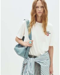 Pull&Bear - T-Shirt Bianca Con Grafica "Breakfast" - Lyst