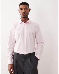 ASOS - – regulär geschnittenes, elegantes hemd aus popeline mit streifen - Lyst