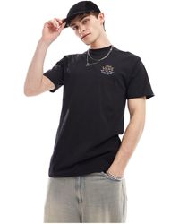 Vans - Holder classic - t-shirt nera con stampa sul retro - Lyst