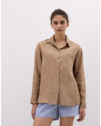 Intimissimi - The Pure Linen Plain-Weave Linen Shirt - Lyst