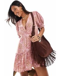 Miss Selfridge - Printed Spun Smock Dress - Lyst
