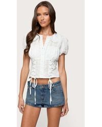 Edikted - Valera Cotton Tailored Button Up Shirt - Lyst